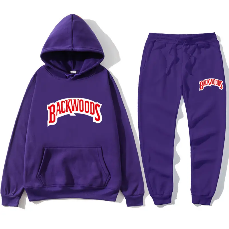 Men Grey Backwoods Hoodie & Pants Set - Image 35