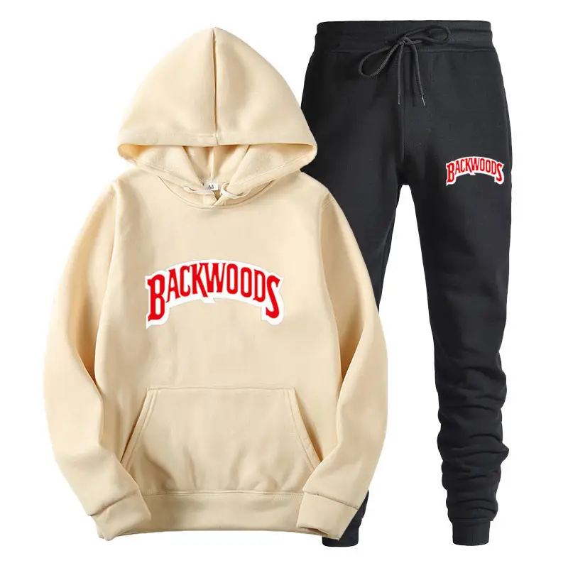 Men Grey Backwoods Hoodie & Pants Set - Image 10