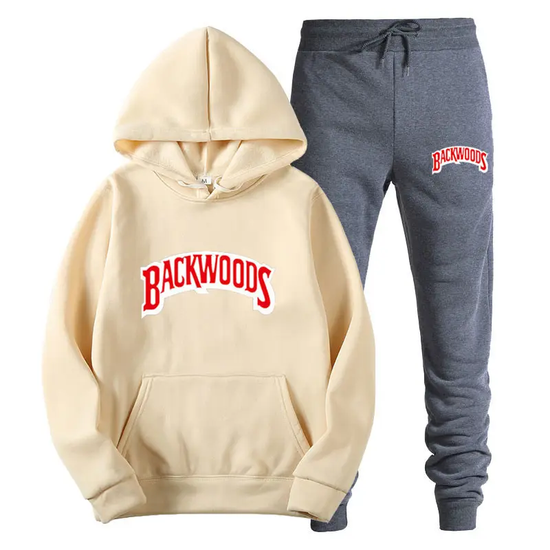 Men Grey Backwoods Hoodie & Pants Set - Image 20