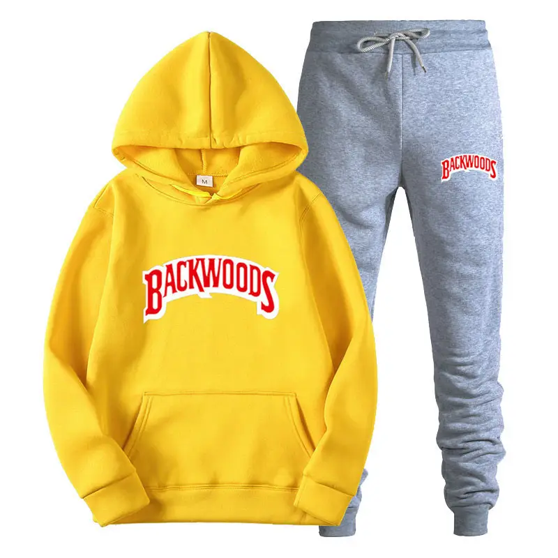 Men Grey Backwoods Hoodie & Pants Set - Image 22