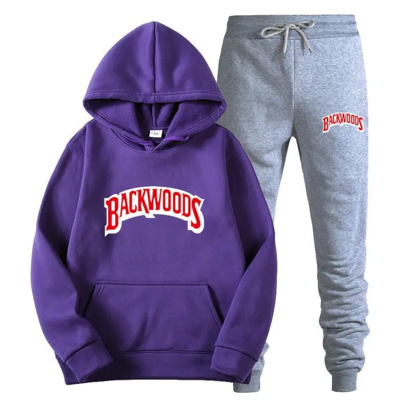 Men Grey Backwoods Hoodie & Pants Set - Image 23