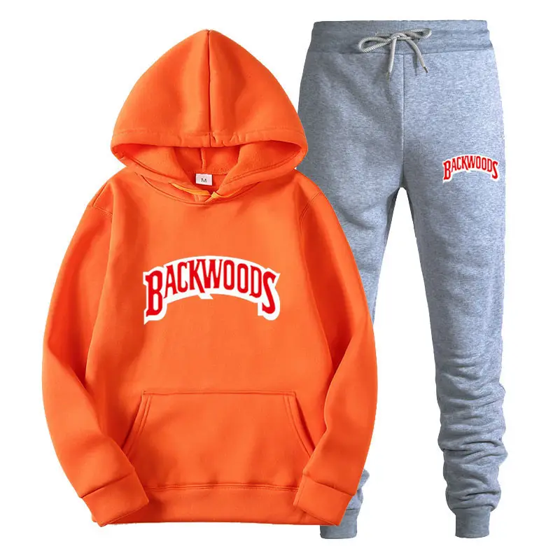 Men Grey Backwoods Hoodie & Pants Set - Image 24