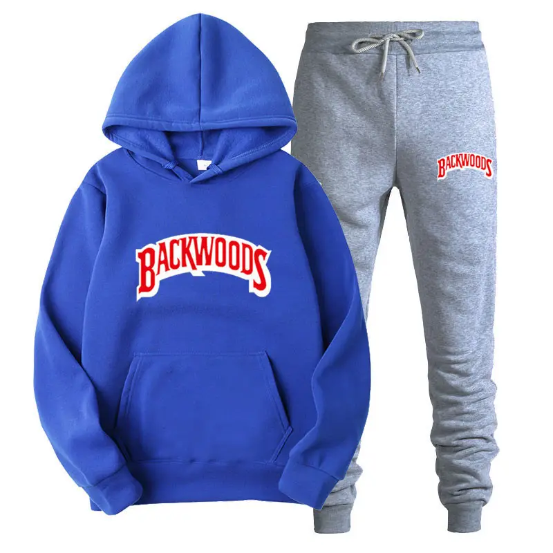 Men Grey Backwoods Hoodie & Pants Set - Image 27