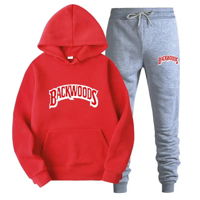 Men Grey Backwoods Hoodie & Pants Set - Image 29