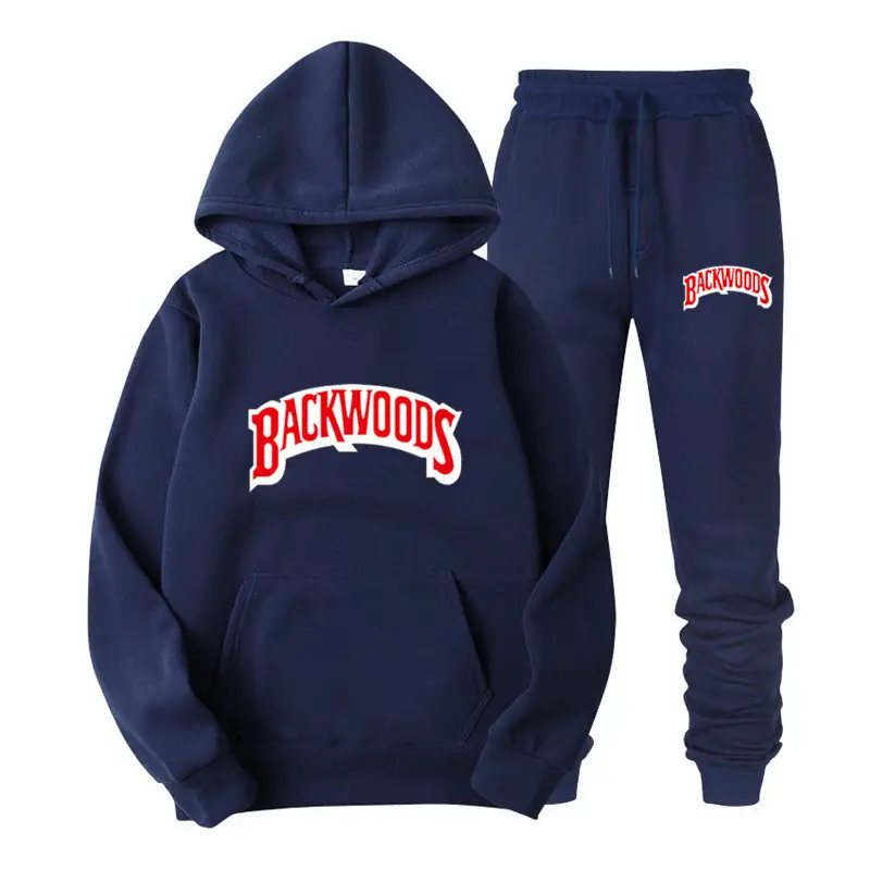 Men Grey Backwoods Hoodie & Pants Set - Image 32