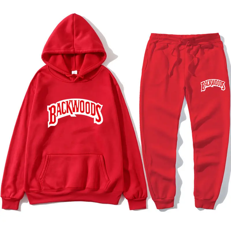 Men Grey Backwoods Hoodie & Pants Set - Image 36