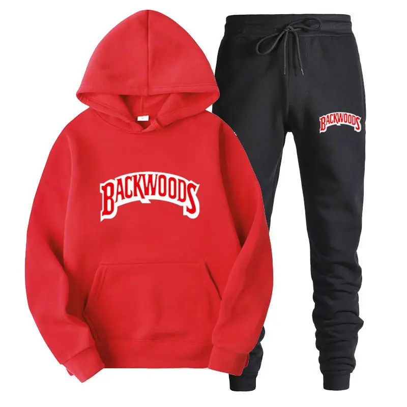 Men Grey Backwoods Hoodie & Pants Set - Image 9