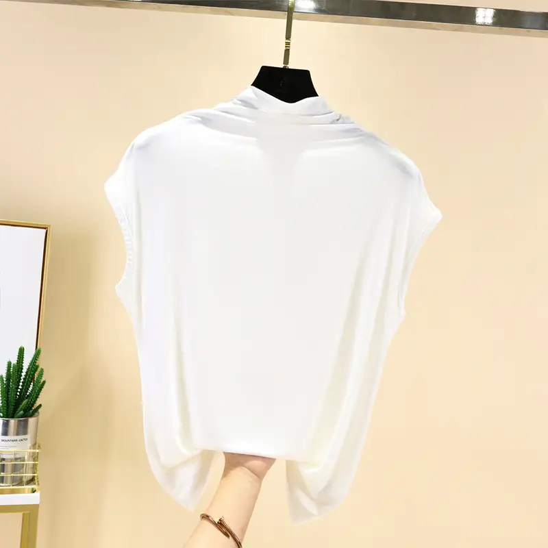Black Half-Collar Women's T-Shirt Slim Fit - Image 4