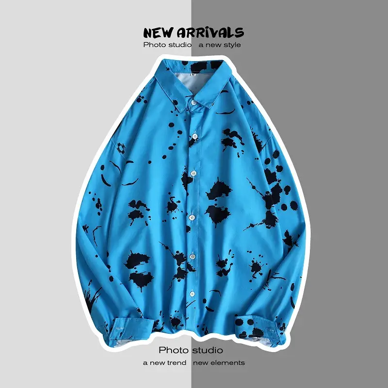 Men Korean Style Printed Jacket Spring Autumn Long Sleeve — feature 12
