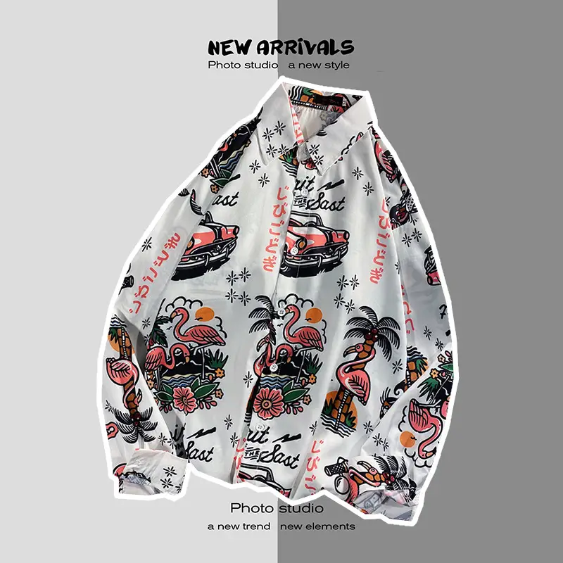 Men Korean Style Printed Jacket Spring Autumn Long Sleeve — feature 17