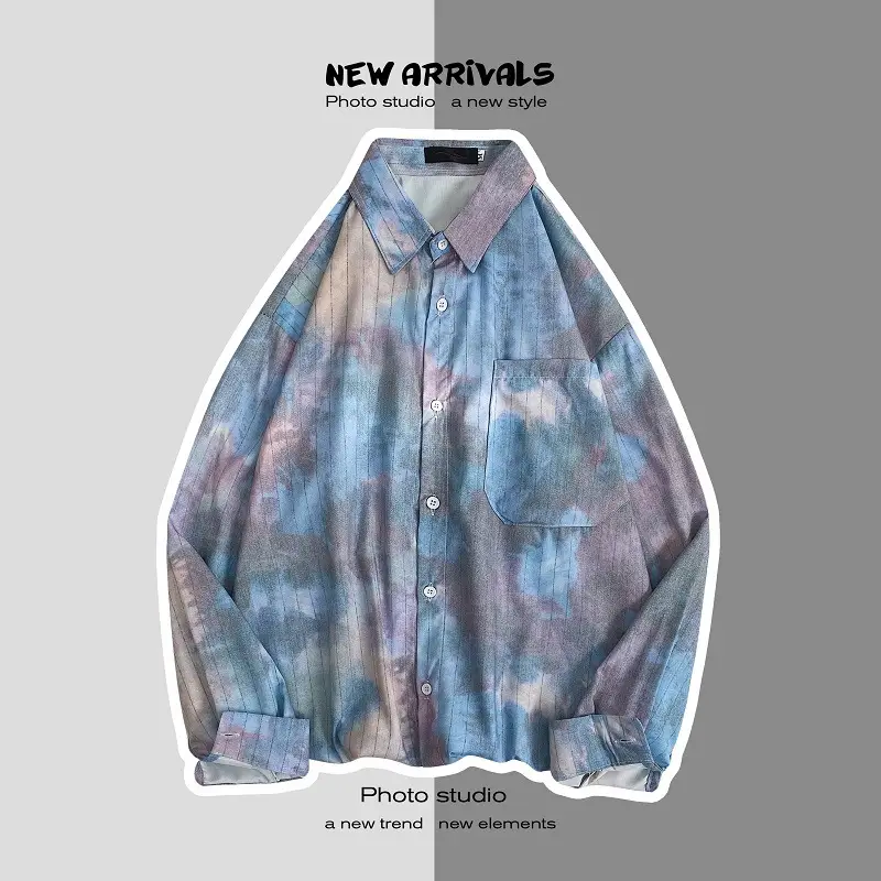 Men Korean Style Printed Jacket Spring Autumn Long Sleeve — feature 23