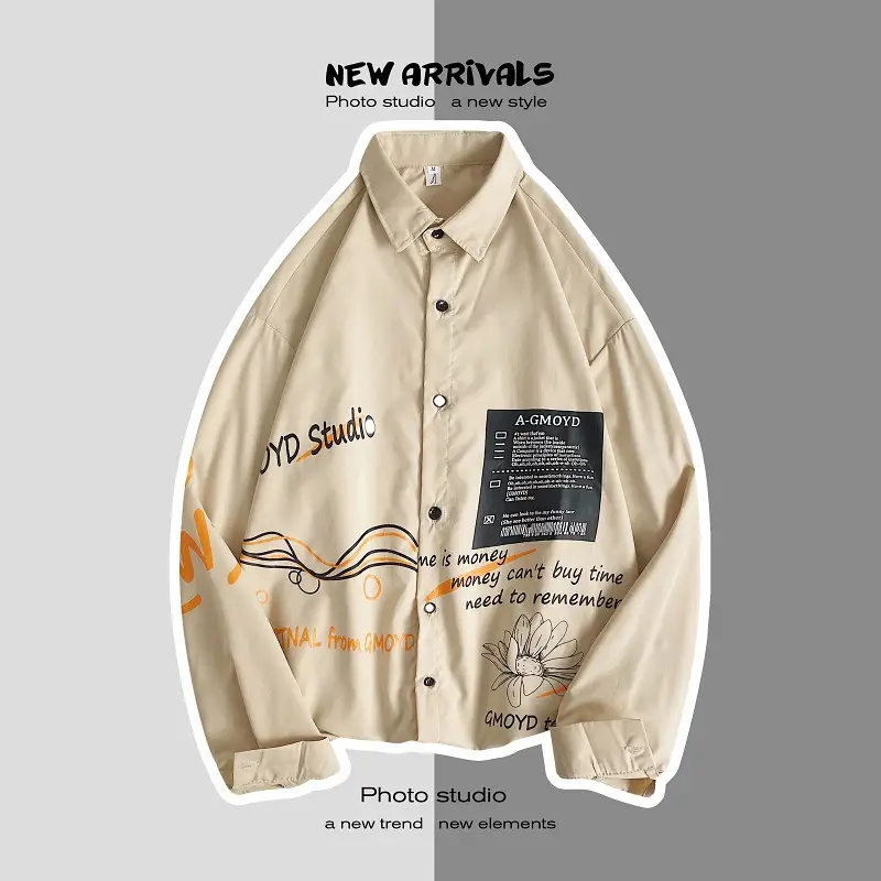 Men Korean Style Printed Jacket Spring Autumn Long Sleeve — feature 31