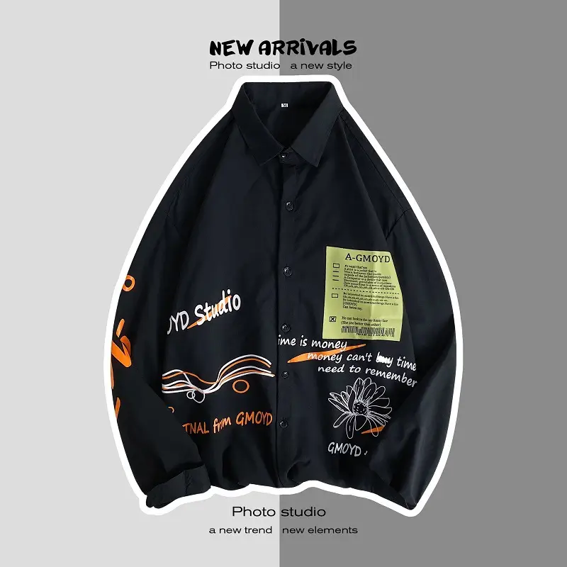 Men Korean Style Printed Jacket Spring Autumn Long Sleeve — feature 32