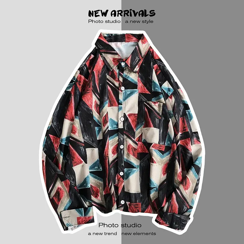 Men Korean Style Printed Jacket Spring Autumn Long Sleeve — feature 34
