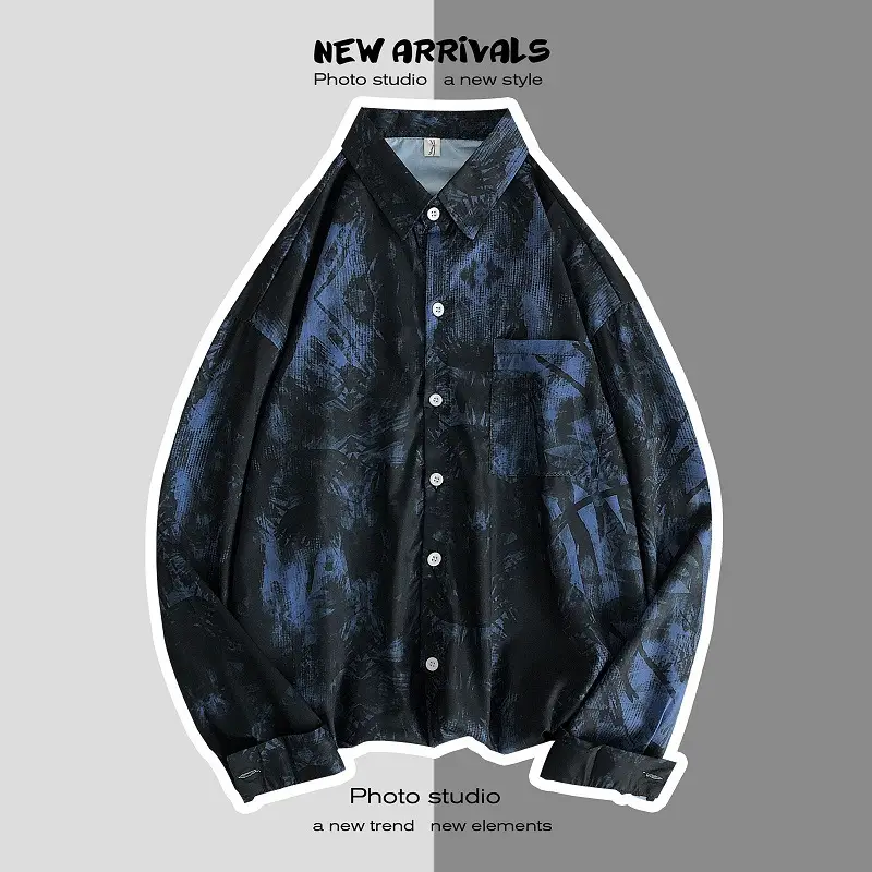 Men Korean Style Printed Jacket Spring Autumn Long Sleeve — feature 36
