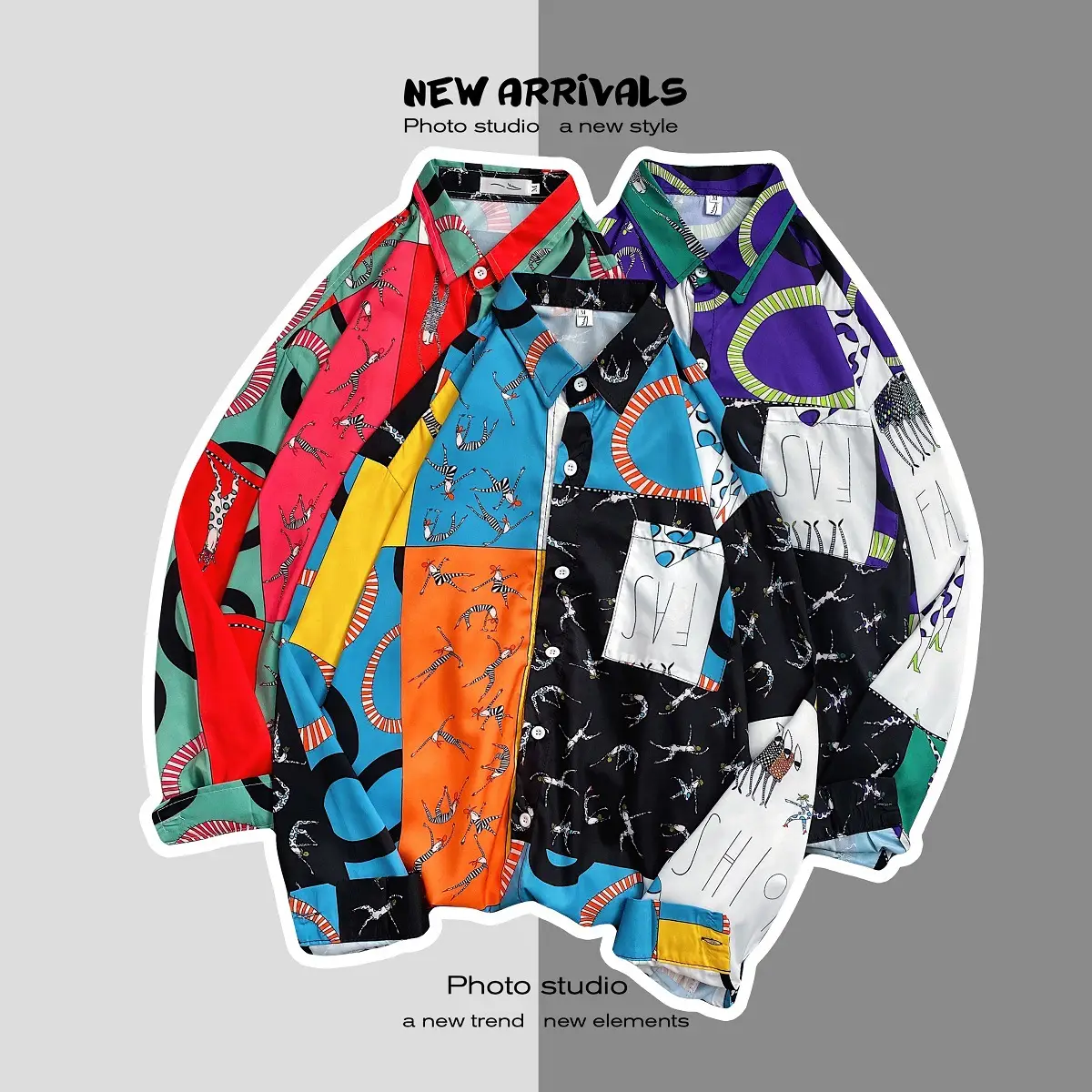 Men Korean Style Printed Jacket Spring Autumn Long Sleeve — feature 5