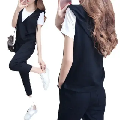 2025 Summer Plus Size Women's Black 3-Piece Set - Image 6