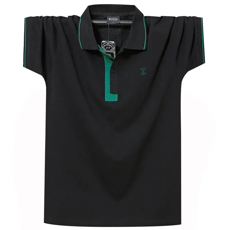 Men Black Polo T-Shirt with Zip Front 2025 - Image 2