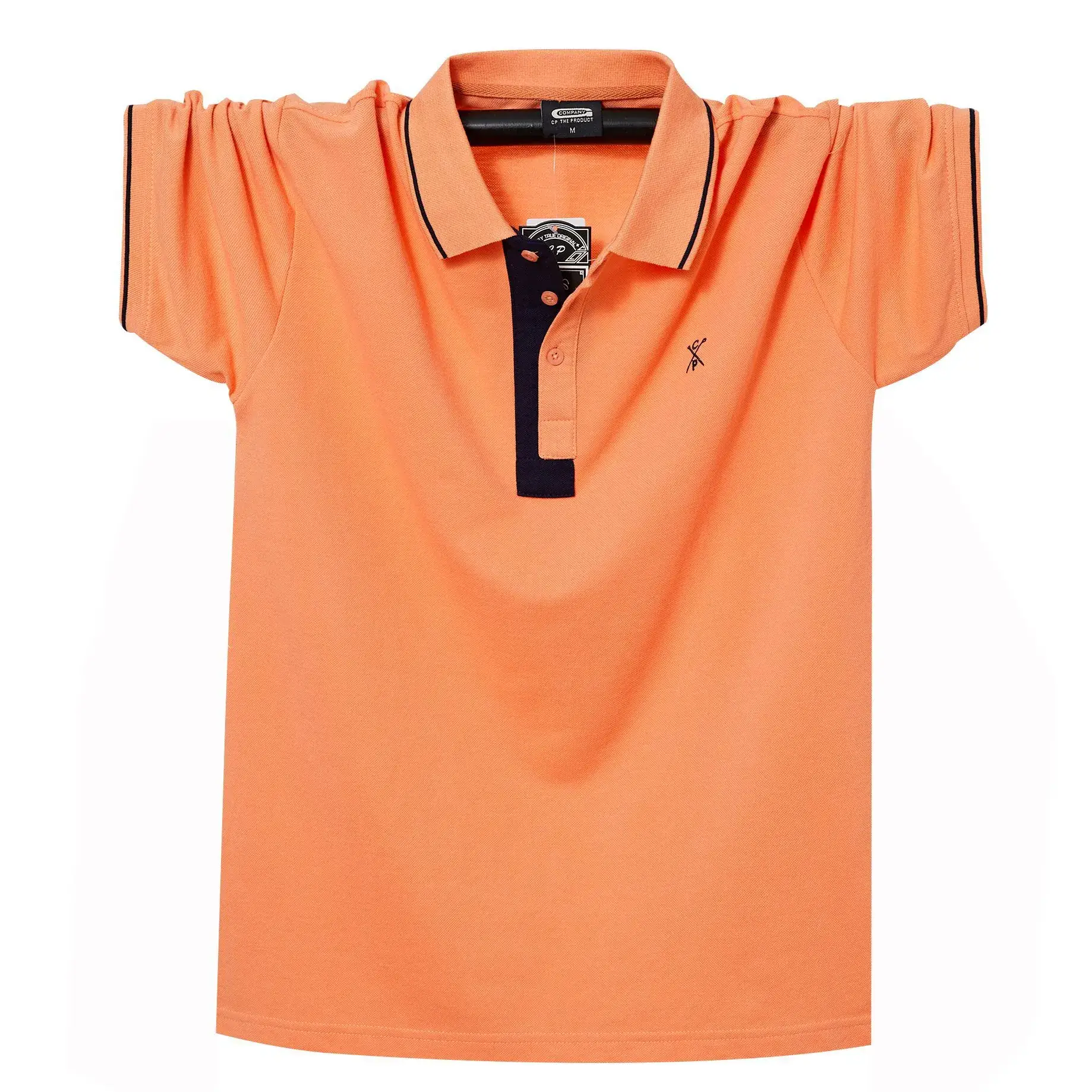 Men Black Polo T-Shirt with Zip Front 2025 - Image 6