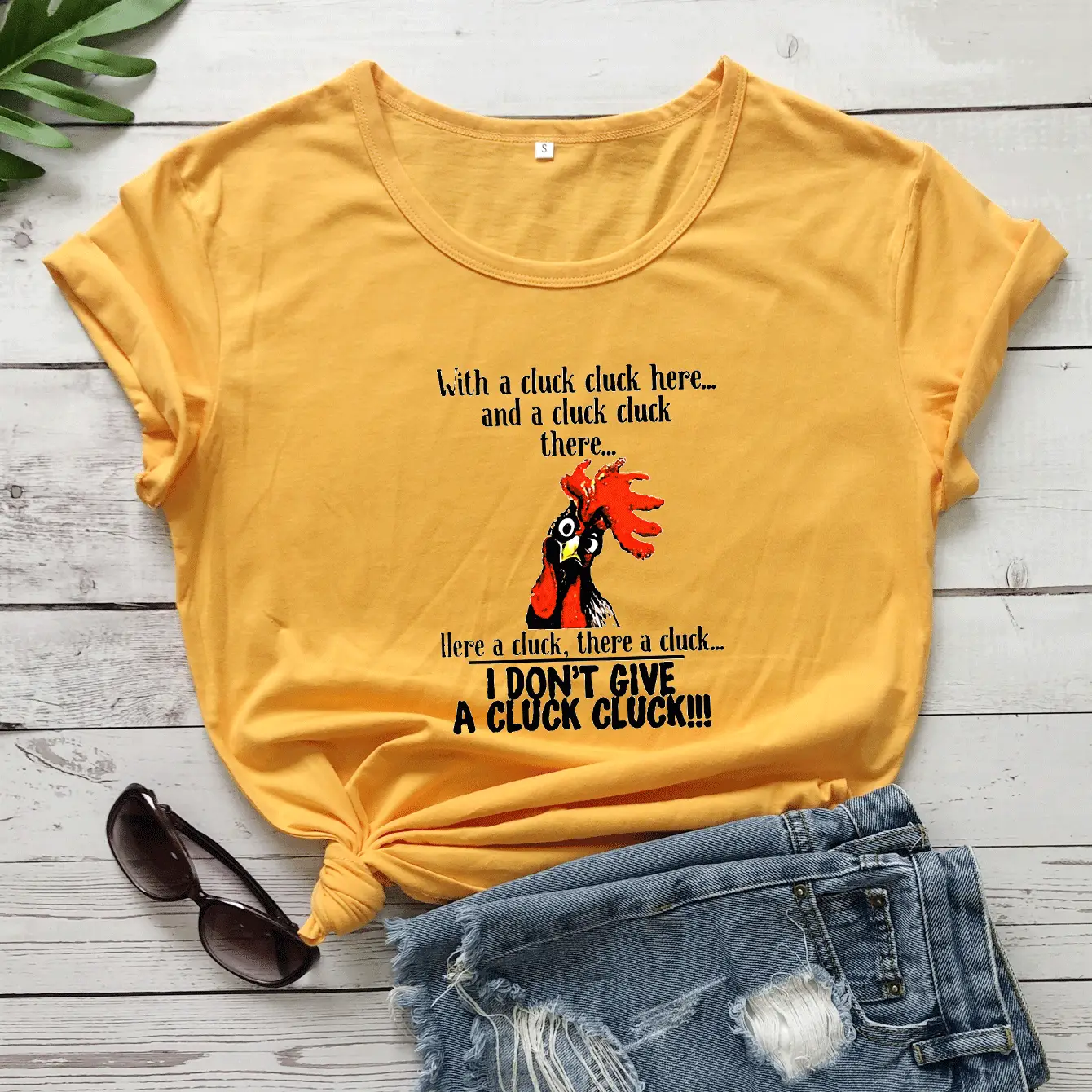Black T-Shirt with Rooster Graphic Loose Fit Maroon - Image 5