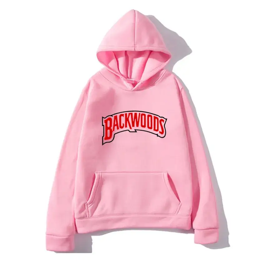 Pink Backwoods Hooded Pullover Sweater for Men Women - Image 18