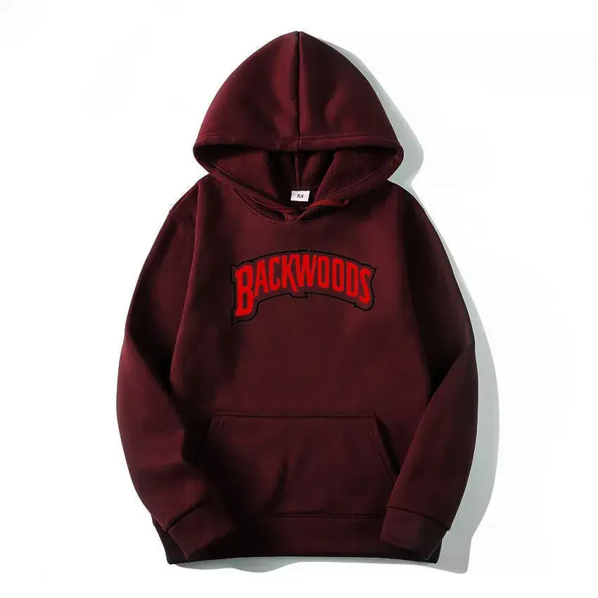 Pink Backwoods Hooded Pullover Sweater for Men Women - Image 3