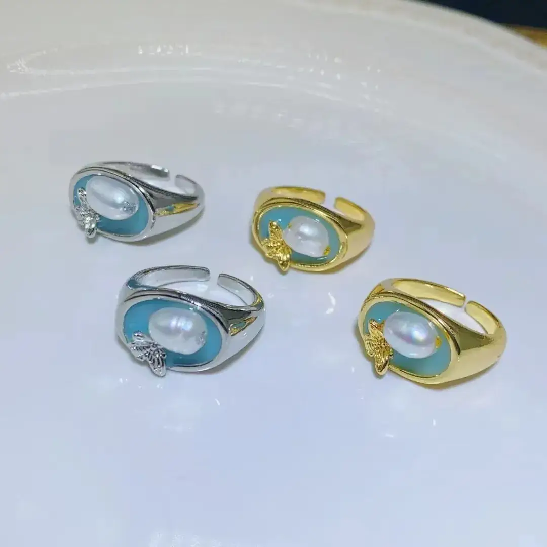 New S925 Natural Freshwater Pearl Earrings 18K Gold Plated - Image 15