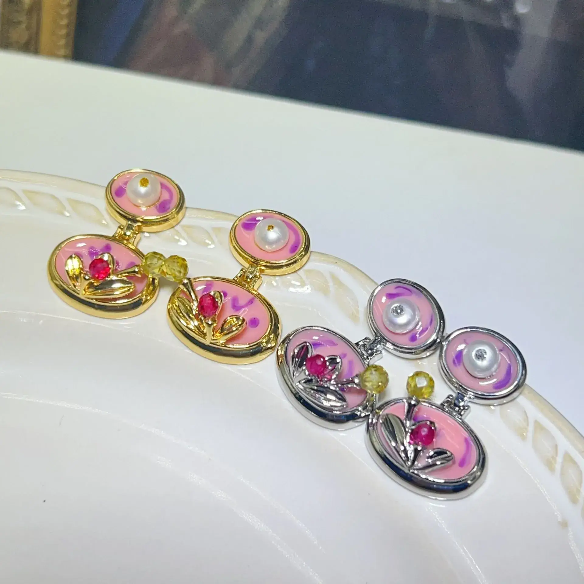 New S925 Natural Freshwater Pearl Earrings 18K Gold Plated - Image 23