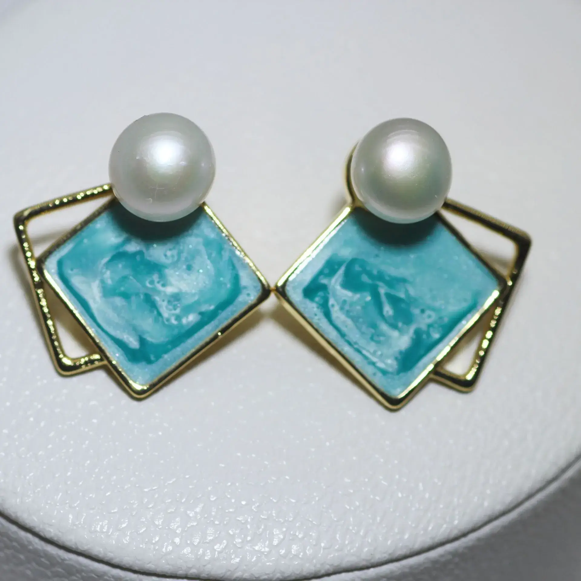 New S925 Natural Freshwater Pearl Earrings 18K Gold Plated - Image 25