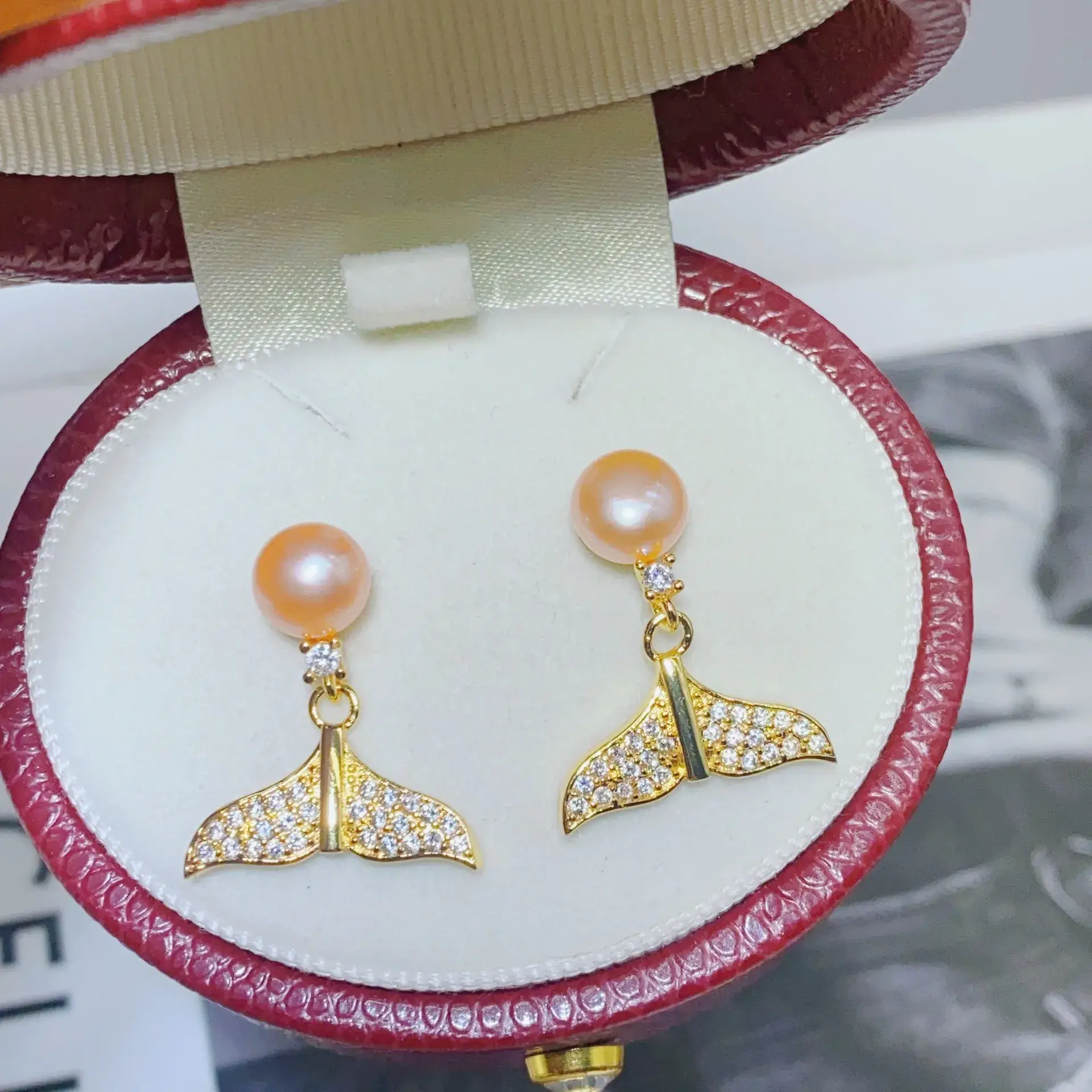 New S925 Natural Freshwater Pearl Earrings 18K Gold Plated - Image 32