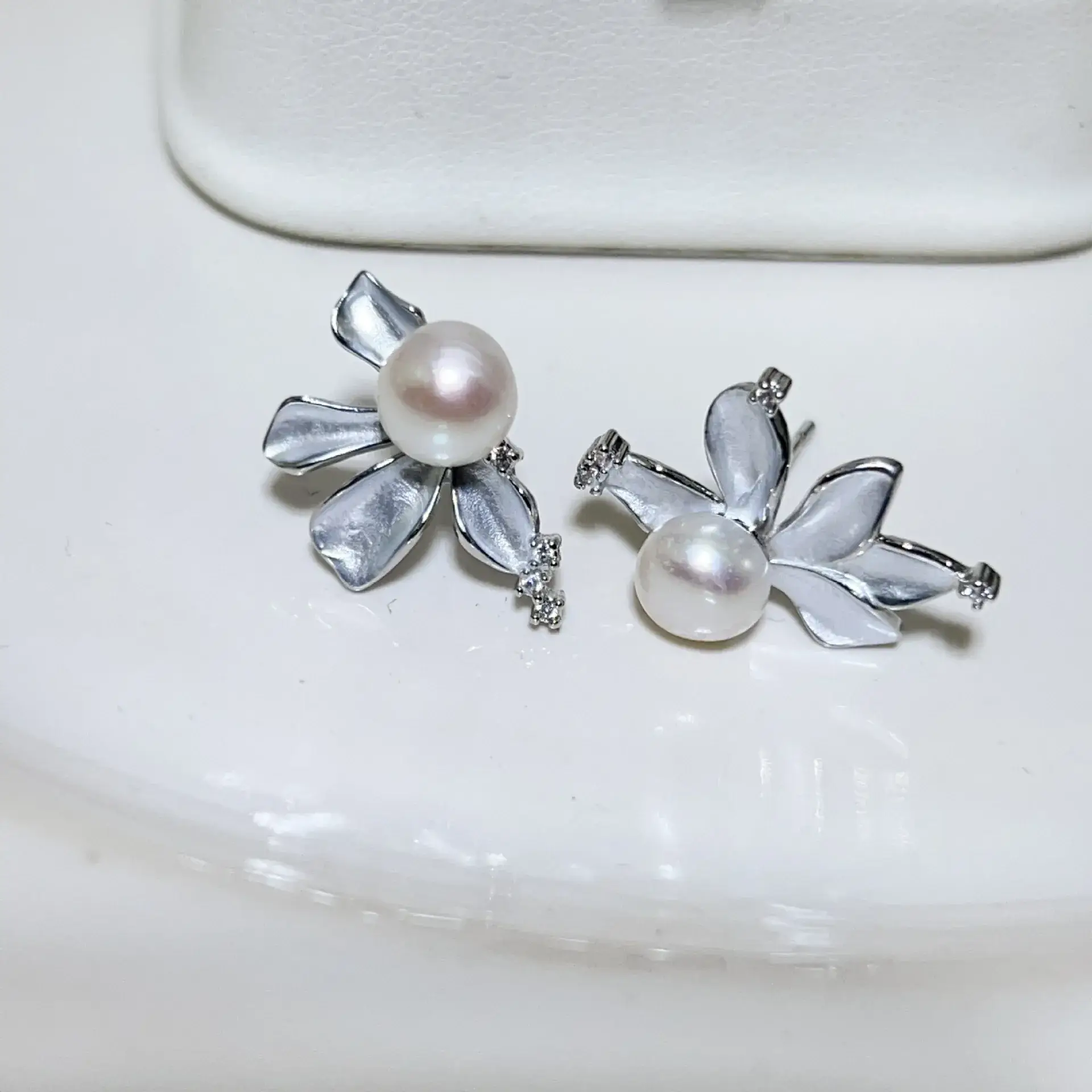 New S925 Natural Freshwater Pearl Earrings 18K Gold Plated - Image 34