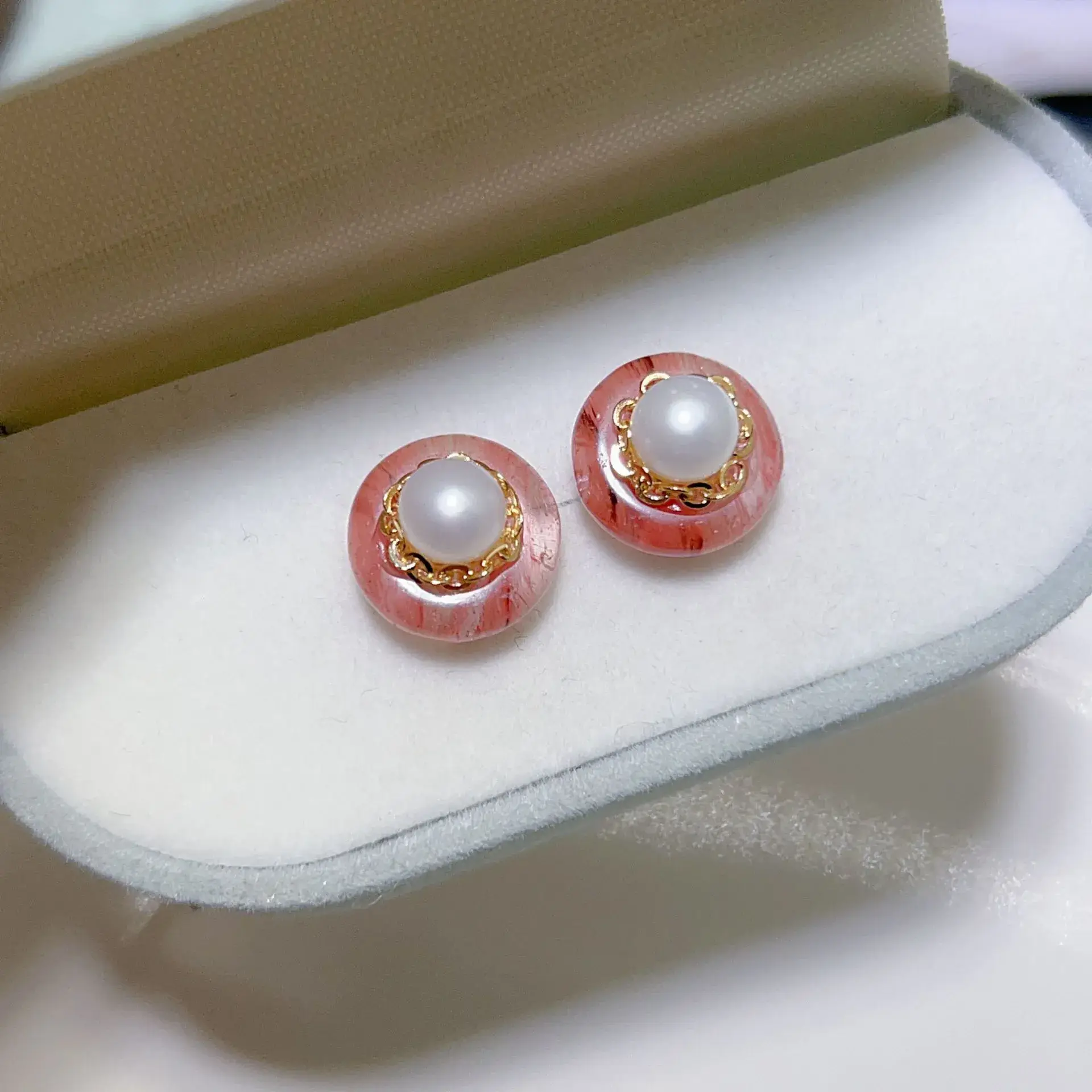 New S925 Natural Freshwater Pearl Earrings 18K Gold Plated - Image 39