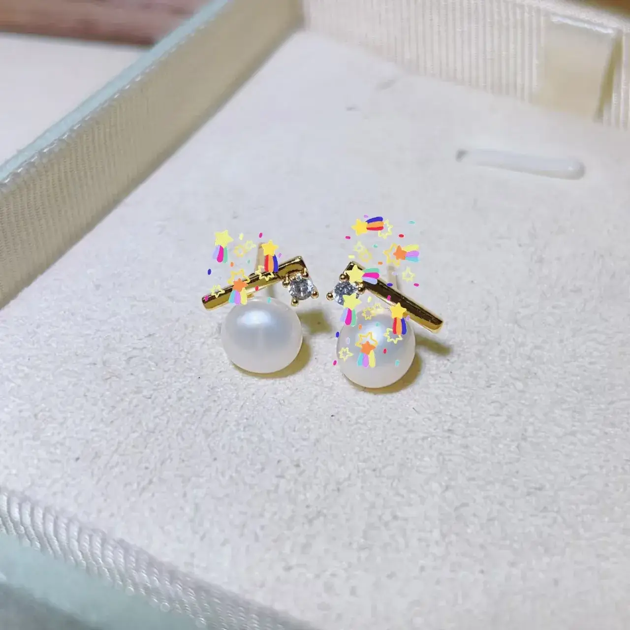 New S925 Natural Freshwater Pearl Earrings 18K Gold Plated - Image 40
