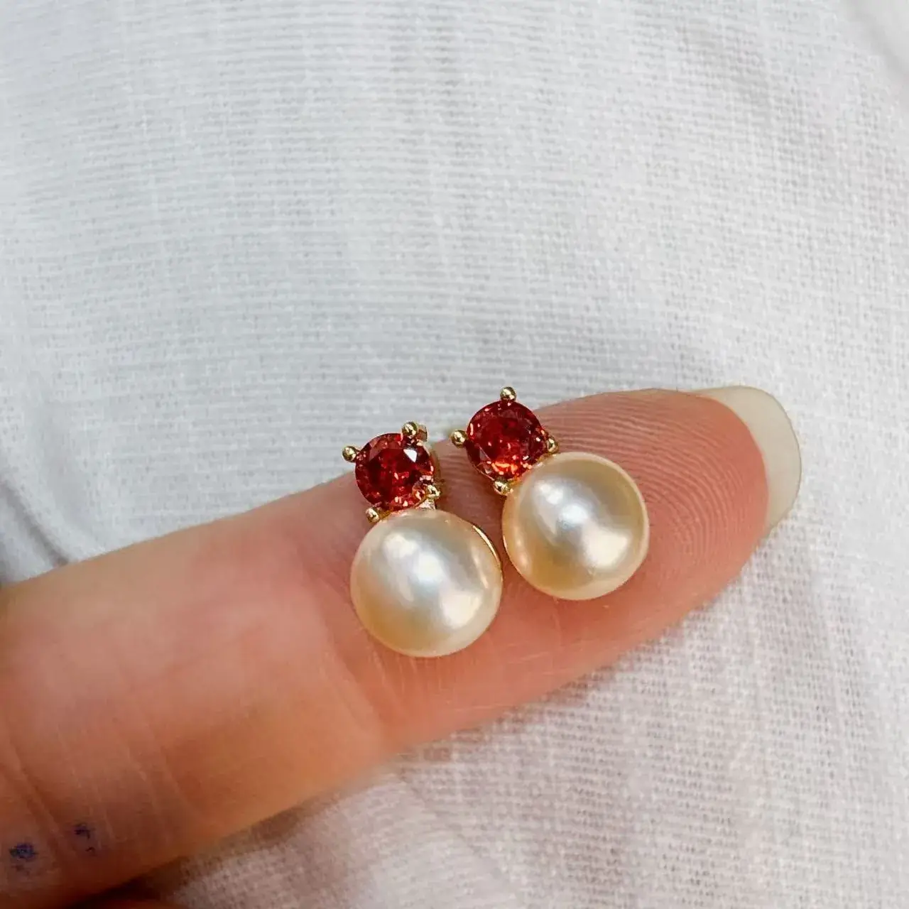 New S925 Natural Freshwater Pearl Earrings 18K Gold Plated - Image 61