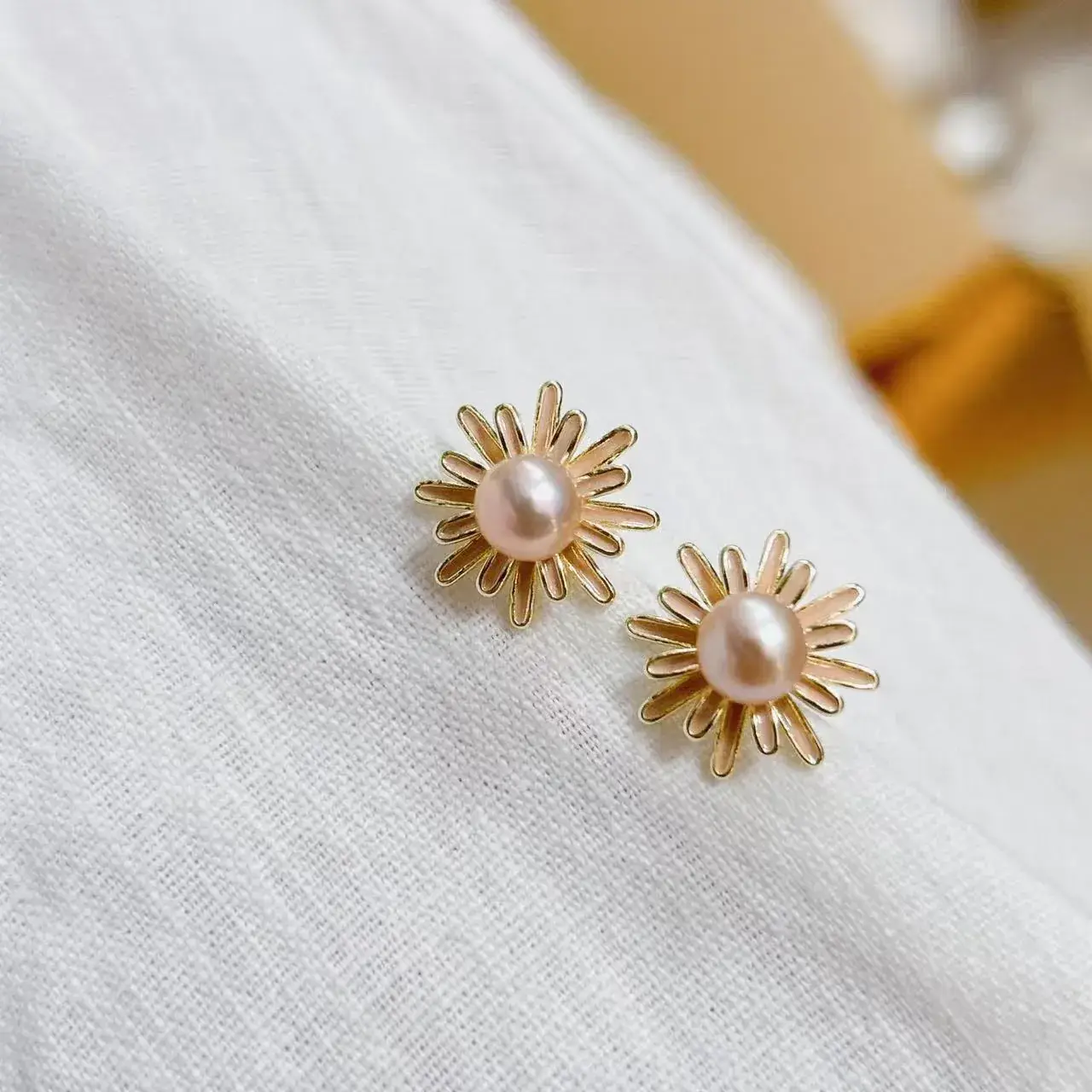 New S925 Natural Freshwater Pearl Earrings 18K Gold Plated - Image 67