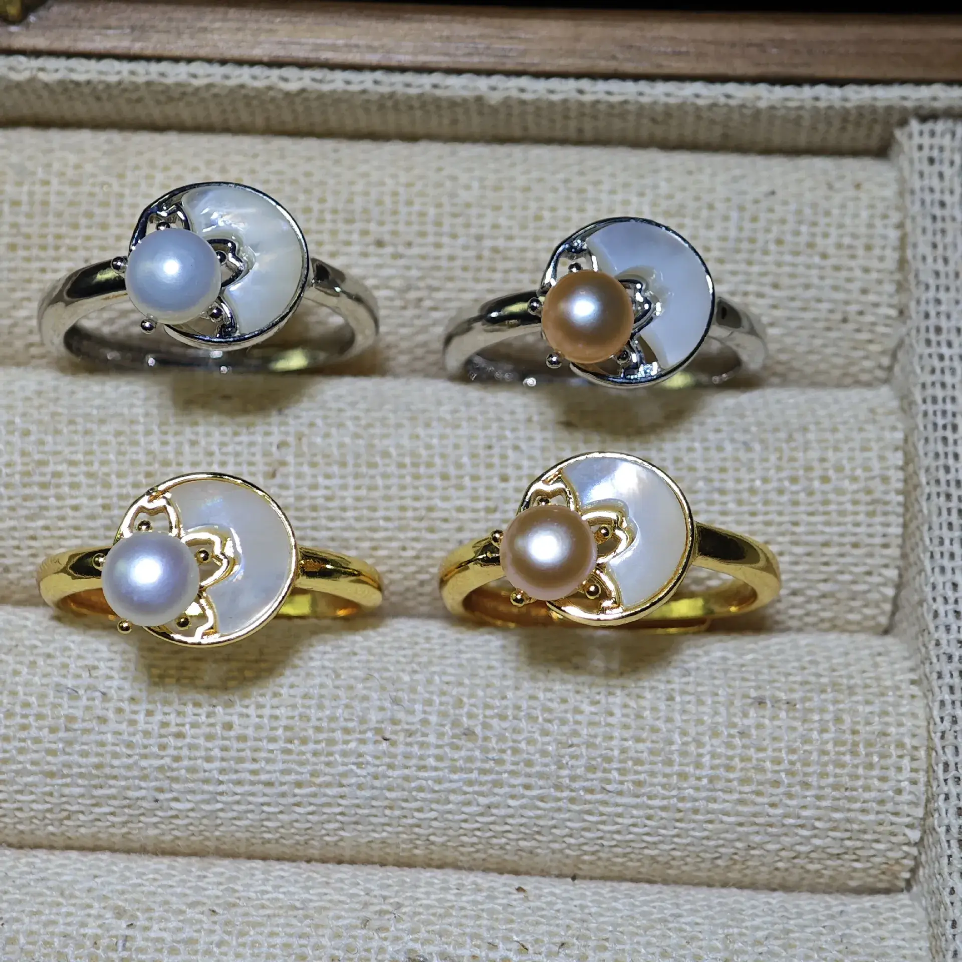 New S925 Natural Freshwater Pearl Earrings 18K Gold Plated - Image 68