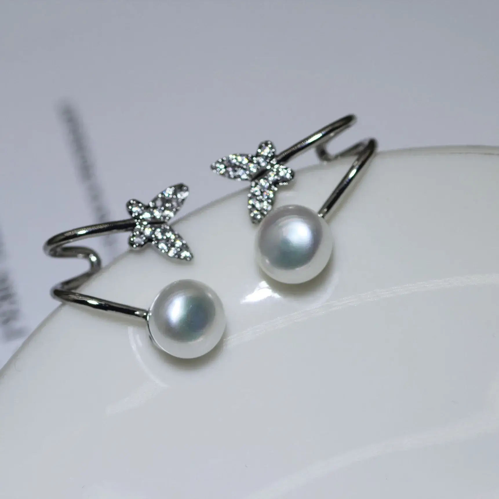 New S925 Natural Freshwater Pearl Earrings 18K Gold Plated - Image 79