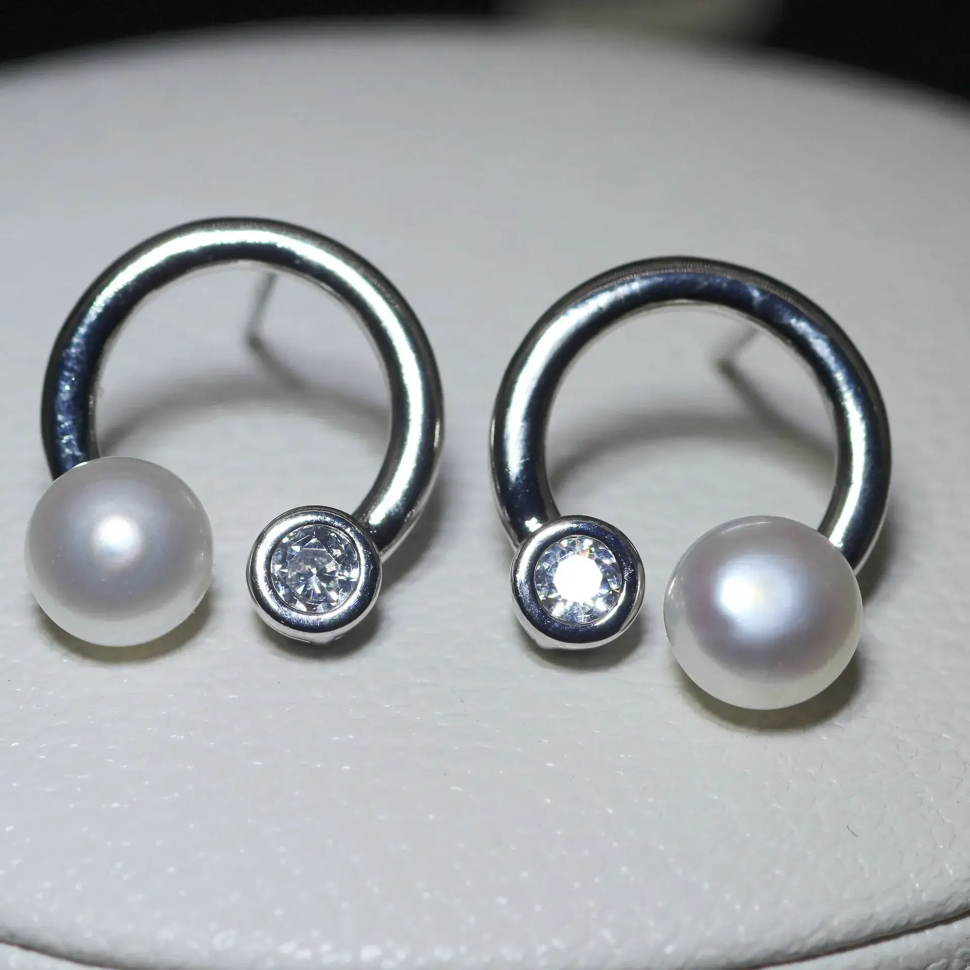 New S925 Natural Freshwater Pearl Earrings 18K Gold Plated - Image 81