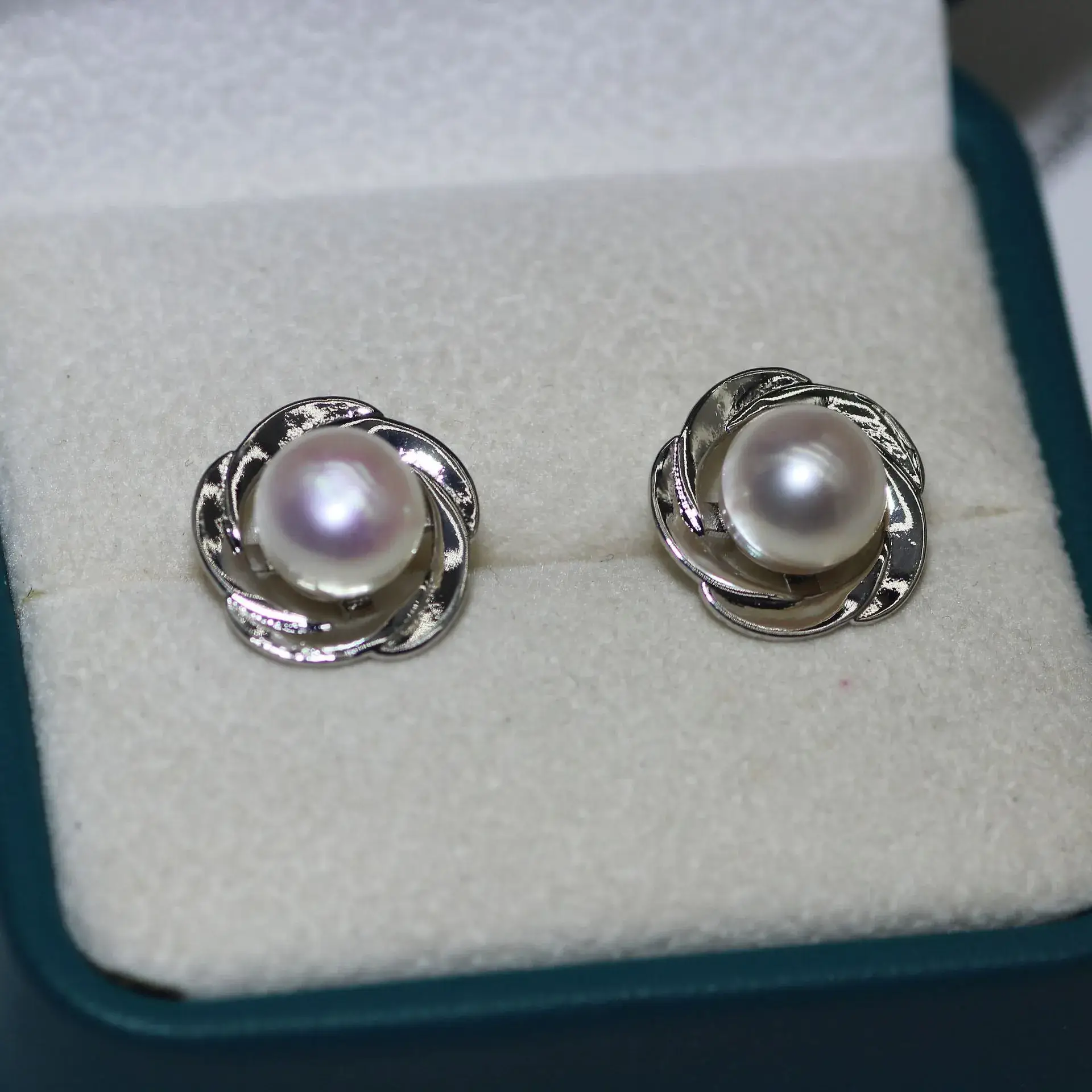 New S925 Natural Freshwater Pearl Earrings 18K Gold Plated - Image 83