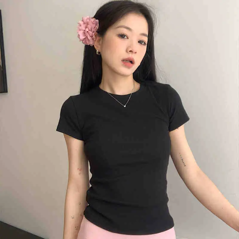 Pure Cotton Women's Slim Fit White T-Shirt - Image 4