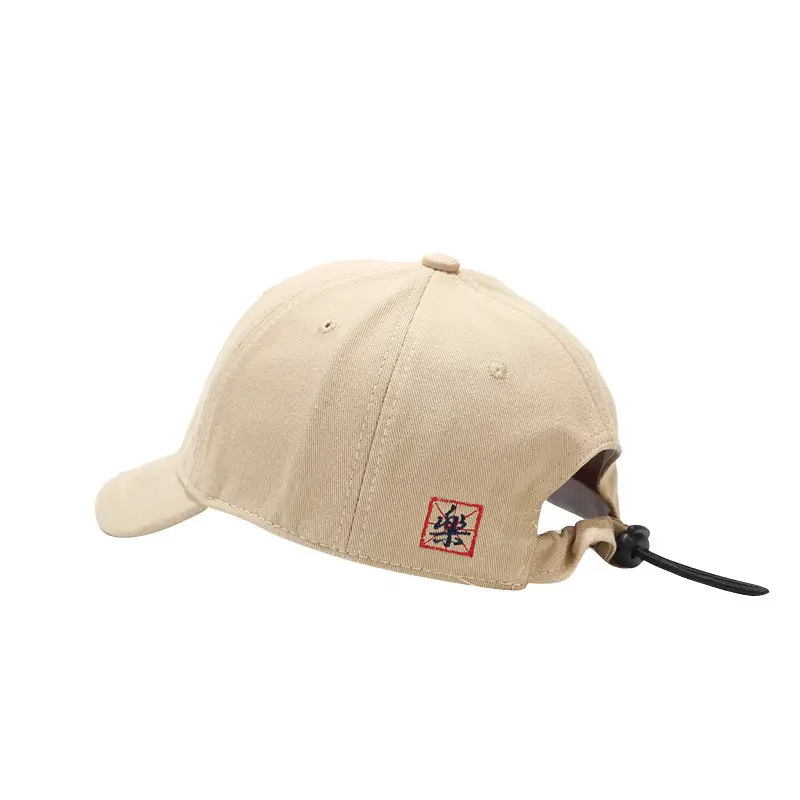 Gray Retro Japanese Style Baseball Cap with Leather Label - Image 10