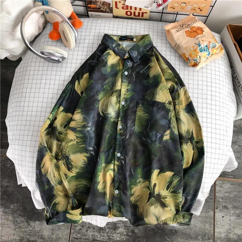 Men's Long Sleeve Camo Printed Coat 2023 — feature 2