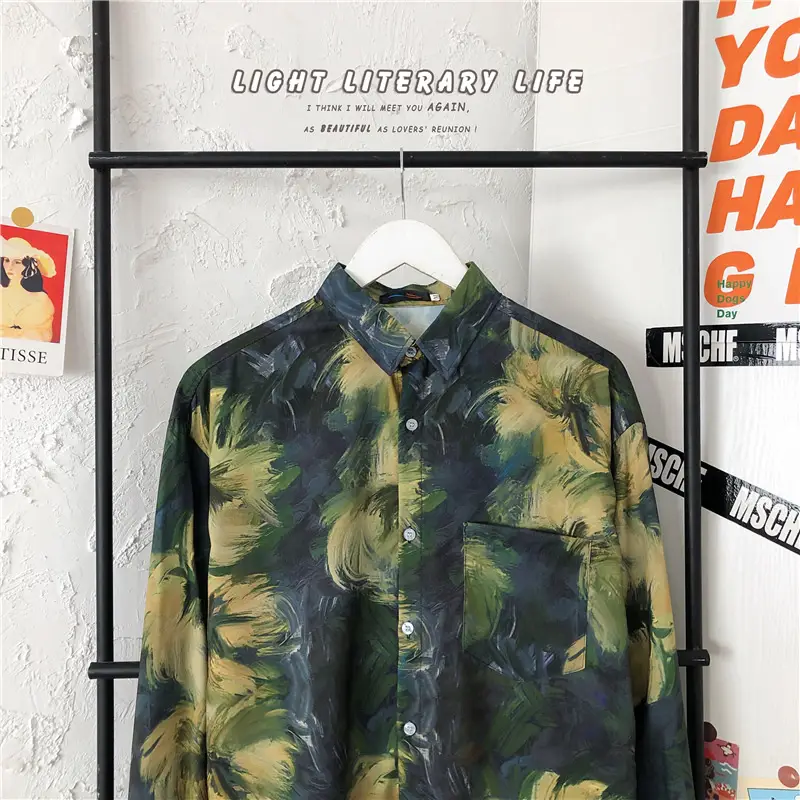 Men's Long Sleeve Camo Printed Coat 2023 — feature 5