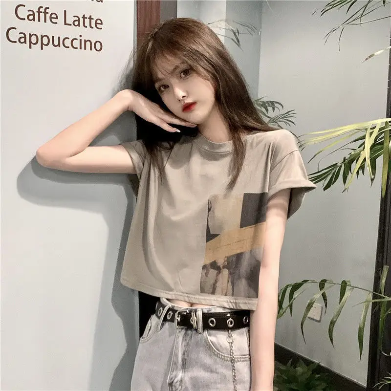 Women Short Sleeve T-Shirt 2025 Summer Loose Fit — feature 15