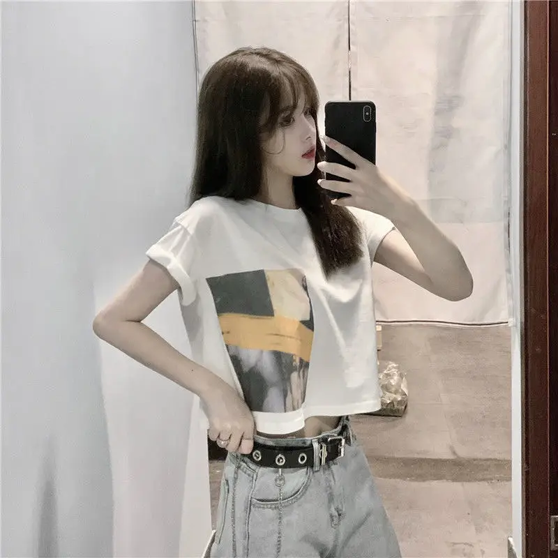 Women Short Sleeve T-Shirt 2025 Summer Loose Fit — feature 2