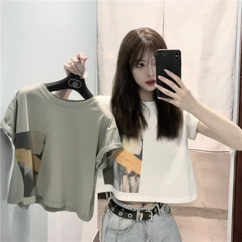 Women Short Sleeve T-Shirt 2025 Summer Loose Fit — feature 3