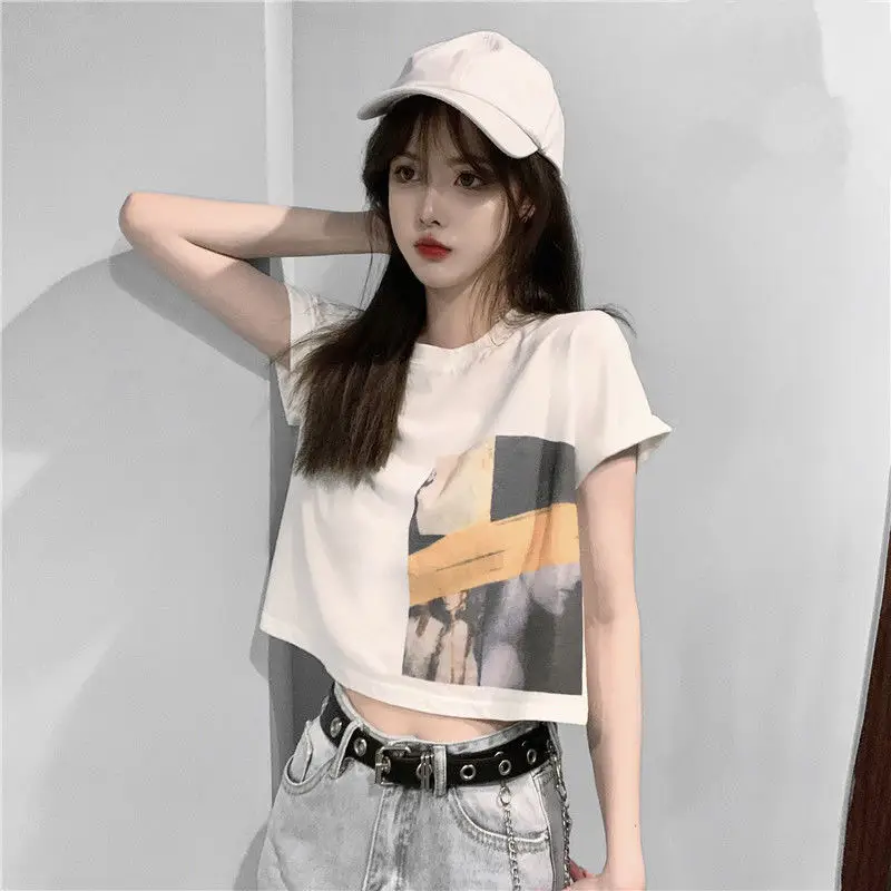 Women Short Sleeve T-Shirt 2025 Summer Loose Fit — feature 6