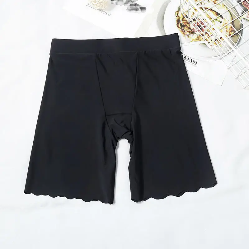 Plus Size Women's Gray Ice Silk Seamless Leggings - Image 3
