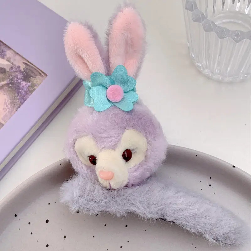 Plush Embroidered Hairband for Girls Winter - Image 2