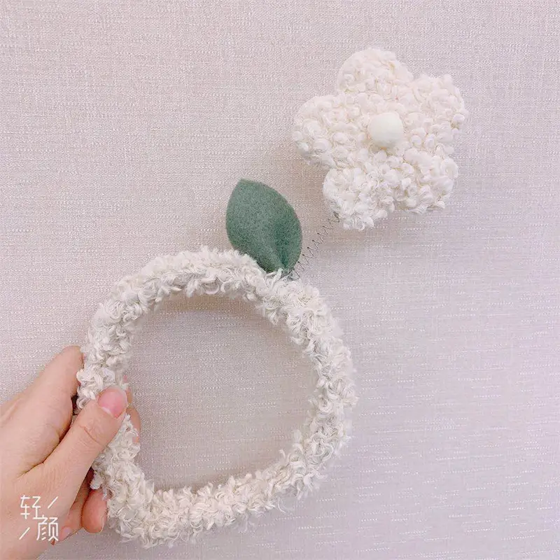 Plush Embroidered Hairband for Girls Winter - Image 41